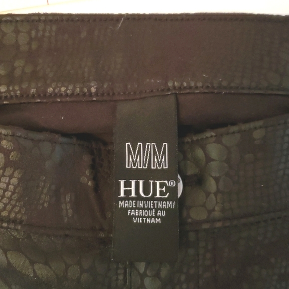 Hue black snakeskin Leggings M EUC - Picture 6 of 8